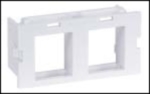 HUBBELL HWM2KW10 PLATE MODULE W-MOLD 2PORT 10PK WH