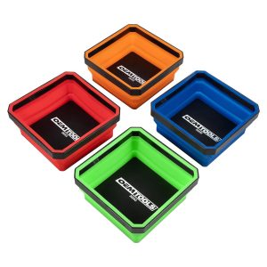 OEM TOOLS 26052 Magnetic Foldable Tray and Nut Cup Set for Small Parts Storage and Organization (4 Pack)