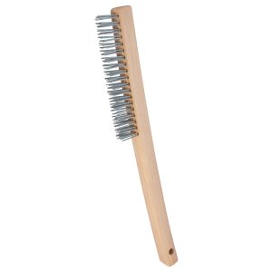 PERFORM TOOL W1152 Solid Wood Handle with Steel Bristles for Quick and Easy Cleaning of Rust, Paint, Dirt, and More