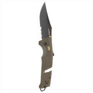 SOG 11-12-11-41 Trident AT Partially Serrated 3.7 INCH Folding Pocket Knife (OD Green)