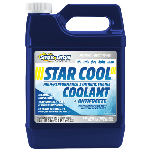STAR BRITE 033200 STAR COOL - HI-PERF EXTENDED LIFE P; Ready-To-Use For High Performance Synthetic Engine; Blue; Extends Service Life Over 4000 Hours For Gas Vehicle; Antifreeze; 1 Gallon Jug; Single; With US Label; Ready-To-Use For High Performance Synt