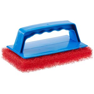 STAR BRITE 040130 SCRUB PAD WITH HANDLE (MEDIUM) (RED; For Cleaning Vinyl/ Plastic/ Upholstery; Pad Type; Red; Single; With Interchangeable Handle