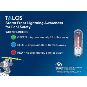 TALOS SFD-1824P-MTB Standard Lightning Detector w/18 INCHx24 INCHSafety Information Sign