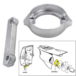 TECNOSEAL 20702AL ANODE KIT WITH HARDWARE - VOLVO DUO-PROP 280 - ALUMINUM
