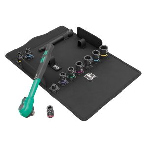 WERA 05005531001 3/8 INCH Drive Comfort Ratchet SAE Socket Set (11 pieces)
