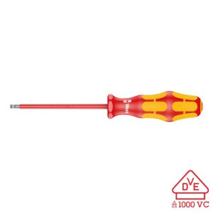 WERA 05006121001 VDE Insulated Screwdriver: Slotted 5.5mm x 200mm (with LaserTip)