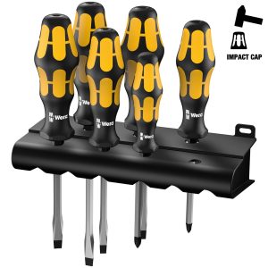 WERA 05018283001 Chiseldriver Screwdriver Set with Rack (6-Piece)