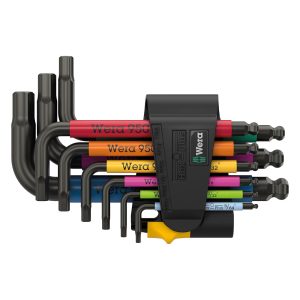 WERA 05022641001 SAE BlackLaser Short Hex-Plus L-key Multicolor Set (9-Piece Set)
