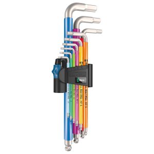 WERA 05022699001 Metric Stainless L-Key Hex-Plus Set with Hold Function (9 Piece)