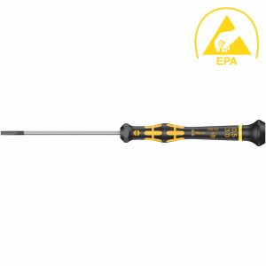 WERA 05030105001 ESD-Safe Micro Screwdriver: Slotted 0.50 x 3.0 x 80mm