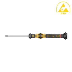 WERA 05030110001 ESD-Safe Micro Screwdriver: Phillips PH #00 x 60mm (Optimized for Asian PH Screws)