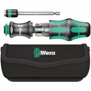 WERA 05051016001 7-In-1 Bitholding Screwdriver with Removable Bayonet Blade & Pouch