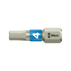 WERA 05071074001 Stainless Screwdriver Bit: HEX-PLUS 4.0 x 25mm