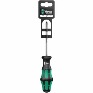 WERA 05100057001 Screwdriver: Pozidriv PZ #2 x 100mm LaserTip (On Hang-Tag)