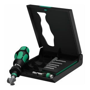 WERA 05104650001 3-Flute Counter-Sink/Deburring 1/4 INCH Bitholding screwdriver with quick-release chuck (8-Piece)