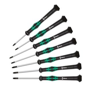 WERA 05345276001 Micro TORX Screwdriver Set with Hold Function (7-Piece Set)