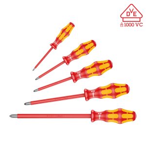 WERA 05346274001 VDE Insulated Phillips Screwdriver Set (5-Pieces)