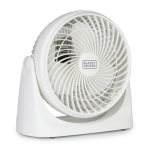 BLACK & DECKER BFTU107W 7-In. 3-Speed Portable Turbo Table Fan with Adjustable Tilt, White