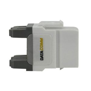 DATACOMM 20-3426-UWH-10 CAT-6 Data Jack, 180deg Configuration, Ultra White, 10 Pack