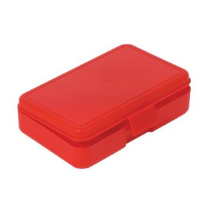 DEFLECTO 39504RED Antimicrobial Kids Pencil Box (Red)