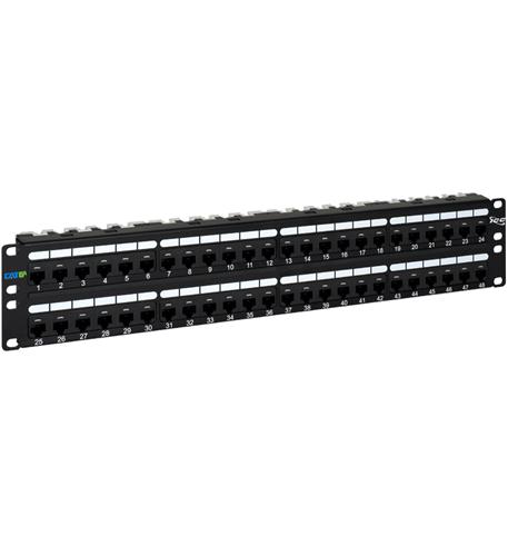 ICC ICMPP0486B PATCH PANEL, CAT 6A, 48-PORT, 2 RMS