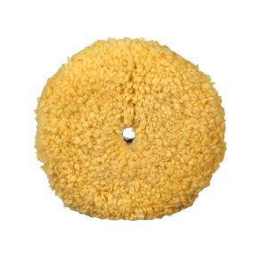 3M 05754 WOOL POLISHING PAD; Use To Remove Compound Swirl Marks On Automotive Paint And Gelcoat; Wool; Yellow; More Aggressive; 9 Inch Diameter; Quick Connect Type Attachment; Pack Of 6