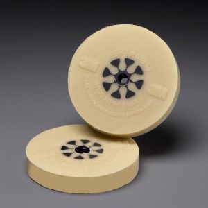 3M 07499 PART; Use To Remove Decals/ Vinyl Stripes/ Graphics And Double Sided Molding Stripes; 4 Inch Diameter; 5/8 Inch Thickness; 3/8-16 Inch Arbor Size; Fine Grade; 4000 Maximum RPM; Beige; Single