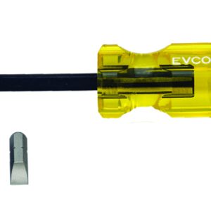 AP PRODUCTS 009RVM5IN1 MULTI-BIT SCREWDRIVER; 5 In 1; 8 Inch; Aluminum Shaft; Yellow; With Magnetic Tip; With 250SS8 Slot/ 4P2 Phillips/ 250R1 Square/ 250R2 Square/ 000C3 Clutch; Carded