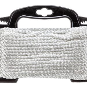 ATTWOOD 117262 1/4X50 TWISTED NYLON; Twisted Braided; 50 Foot Length x 1/4 Inch Thickness; White; Nylon