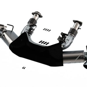 BORLA 140839 Exhaust System Kit; ATAK Series Cat Back System; T-304 Stainless Steel; With Muffler; 3 Inch Pipe Diameter To 2 Inch Pipe Diameter To 2-3/4 Inch Pipe Diameter; Dual Exhaust With Dual Exit; Dual Split Rear Exit; 4 Inch Dual Round Rolled Angle