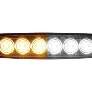 BUYERS PROD 8892202 LIGHT STROBE 5-1/8IN 6-LED AMBER/CL; 5.14 Inch Length x Inch Width x 1.18 Height; Magnetic and Permanent Surface Mounting; Strobe; Clear Lens; 6 Amber LED Bulbs; 23 Flash Patterns