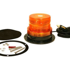 BUYERS PROD SL500A MINI STROBE LIGHT; 4 Inch Width x 3-3/4 Inch Height; Dome Style; Magnetic and Permanent Mount; Strobe; Amber Lens; Two Flash Patterns; 12 - 24 Volts DC; With 10 Foot Power Cord