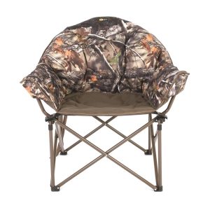 FAULKNER 52285 BIG DOG BKT CHAIR CAMO, Bucket Chair; 35.4 Inch Height x 33.5 Inch Width x 31.5 Inch Depth When Open/ 41.7 Inch Height x 11.8 Inch Width x 9.8 Inch Depth When Folded; 300 Pound Weight Capacity; Foldable; Camouflage