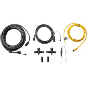 GARMIN 010-11442-00 NMEA 2000 STARTER KIT; All Components Needed To Build A Basic NMEA 2000 Network On Boat; With NMEA 2000 Drop Cable/ NMEA 2000 Backbone Cable/ NMEA 2000 T-Connector And Terminator Kit/ NMEA 2000 Power Cable With T-Connector Kit