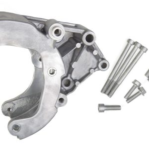 HOLLEY 20133 A/C BRCKT KIT PASSGR SIDE; For Use With GM LS Series Engines; Fits R4 Compressor; Passenger Side; Satin; Aluminum; Bracket and Hardware Only
