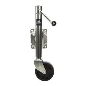 HUSKY TOWING 30655 JACK SWIVEL SIDEWIND 1000#; Manual A-Frame Round Side Wind; Swivel Style; 1000 Pound Capacity; 10 Inch Travel; 25 Inch Total Lift; Fits Tongues Up To 3 Inch Thick x 3 Inch to 5 Inch Height