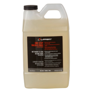 LIPPERT 2022013794 LIPP ONE STEP WASH & WAX CONC; Use on Water-Safe Surfaces/ Painted Surfaces and Decals; Wash and Wax Formula; Concentrated; 2 Liter Bottle; Single