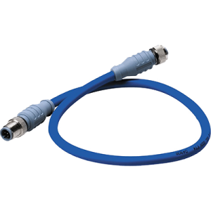 MARETRON DM-DB1-DF-01.0 MID DOUBLE-ENDED CORDSET 1M BLUE, Used For Trunk/ Drop Lines And Make For A Secure Connection; 1 Meter Length; Blue PVC; Rugged IP68 Waterproof; 4 Ampere; 250 Volt; Mid 5-Pin Male x 5-Pin Female Connectors