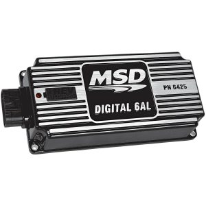 MSD 64253 BLACK DIGITAL 6AL W REV CONROL; Street/Drag Racing/Circle Track Use; Digital; 0-12500 RPM; With Adjustable Rev Limiter; Multiple Spark Discharge; Without Boost Retard; Black