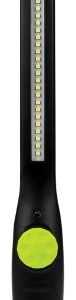 PERFORM TOOL W2231 30 LED SLIM WORK LIGHT, Hand Held; LED; 14.8 Inch Length x 1.4 Inch Width; 600 Lumens High Beam/ 150 Lumens Low Beam; Swivel Hook; Removable 360 Degree Swivel Magnetic Base; Black/ Green Housing; Ergonomic Grip