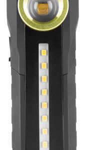 PERFORM TOOL W2325 FPX 3-IN-1 LED WORK LIGHT, Hand Held/ Hands Free; LED; 138 To 500+ Lumens Clear Lens; 360 Degree Swivel Hook; Tilting Magnetic Base; Black/ Green Housing