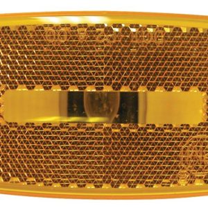 PETERSON V2549A CLEARANCE LIGHT AMBER; Incandescent; Rectangular; 4-1/16 Inch Length x 2 Inch Width x 1 Inch Height; Amber Lens; Twist-Out Bulb Socket Provide Easy Bulb Access; Single; With Reflex; Without Trim