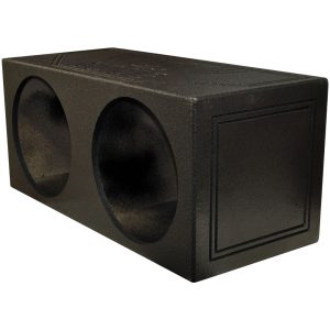 QPOWER QBOMB15S Dual 15 INCH Sealed Woofer Enclosure Withh Bed Liner Spray