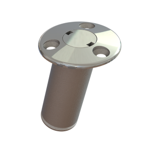 TACO F16-3475 STAINLESS STEEL 15 DEG. TWIST LOCK; Used With J-Lock Boat Sunshade; 15 Degree; 4.1 Inch Length x 2-1/2 Inch Width; Twist Lock Base Receiver; Satinless Steel; Single