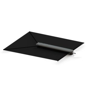 TACO T10-3000-2 SHADE FIN WITH BLACK FABRIC & BAG, Use To Cover And Protect Boat Deck Aft/ Fore/ Sides Of Top From Rain And Sun; Mounts To Standard Rod Holder; 6 Foot Length x 5 Foot Width Coverage Area; Black; WeatherMax ® 3D Canvas