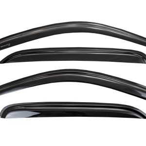 TRAILFX 4528H Rain Guard Tape On Window Vent Visors Acrylic with A Smoke Tint 4 Piece Compatible with SLVRDO DBL 14-19