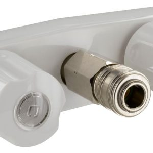 VALTERRA PF213248 FAUCET W/ QUICK CONNECT 2FT 2 KNOB; Used For Exterior Shower; Replacement Dual Handle Faucet For D&W Inc Spray-Away Unit; 2 Knob; White