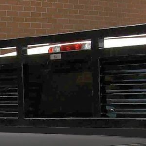 CATTLEMAN FR212BO Headache Rack; Louvered With Window Cutout; Painted; Black; Steel; Can Be Used With A Cross Over Tool Box; Cannot Be Used With Tonneau Cover; Needs Mounting Kit; Without Camera Cutout