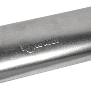 DYNOMAX 17747 Exhaust Muffler; Super Turbo; 9-3/4 Inch Length X 4-1/4 Inch Width Aluminized Steel Case; 2-1/4 Inch Offset Inlet; 2-1/4 Inch Center Outlet; 20 Case Length/ 25-1/2 Overall Length