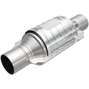 MAGNAFLOW 51236 Catalytic Converter; Universal 48 State; 5-1/8 Inch Diameter Stainless Steel Case; 2-1/4 Inch Slip Fit Inlet; 2-1/4 Inch Slip Fit Outlet; 9 Inch Body/ 13 Inch Overall Length